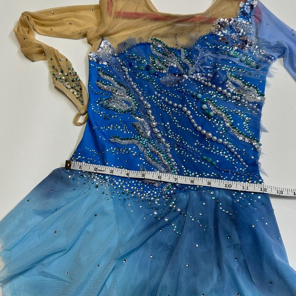 New Figure Skating Dress Size 12 (7~10T) with Hair Scrunchies - Picture 9 of 12